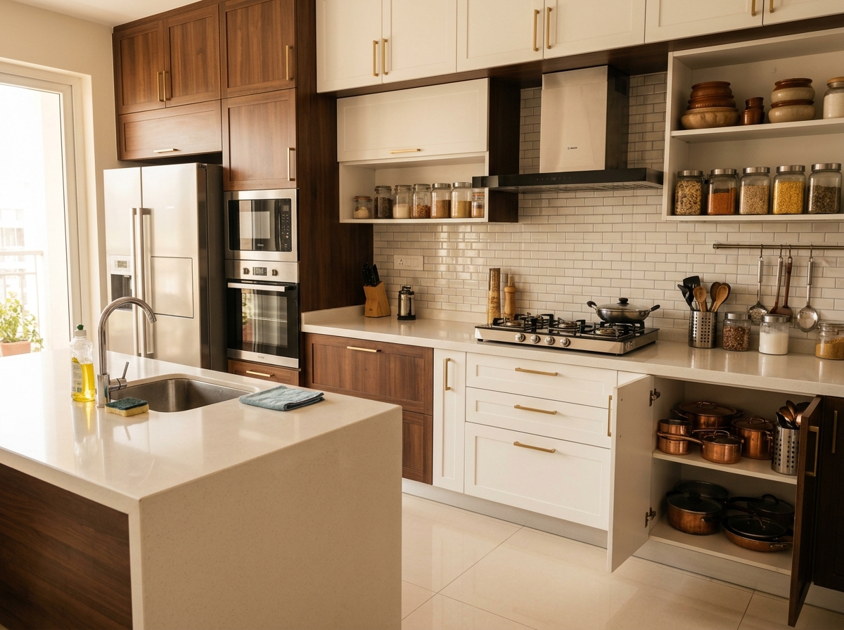 Kitchen cleaning detail